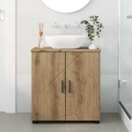 vidaXL Dulap de Baie cu depozitare Stejar Artizanal 61 x 35 x 64 cm