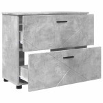 vidaXL Dulap de Baie cu sertar cu ușă Gri din beton 76,5 x 35 x 64 cm