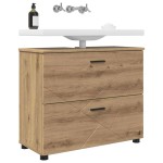 vidaXL Dulap de Baie cu sertar Stejar Artizanal 76,5 x 35 x 64 cm