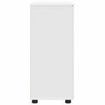 vidaXL Dulap de Baie cu ușă Alb 60 x 35 x 80 cm Lemn compozit & Metal