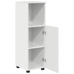 vidaXL Dulap de Baie Alb lucios 30 x 35 x 95 cm Lemn compozit & Metal