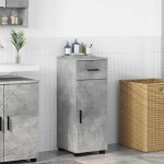 vidaXL Dulap de Baie cu sertar cu ușă Gri din beton 30 x 35 x 80 cm