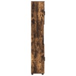 vidaXL Dulap de Baie cu depozitare Stejar fumuriu 30 x 35 x 192 cm