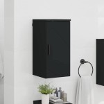 vidaXL Dulap de Baie Negru 30 x 31,5 x 61 cm Lemn compozit & Metal