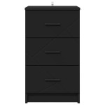 vidaXL Dulap de noapte cu sertar Negru 38 x 38 x 66 cm Lemn compozit