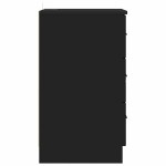 vidaXL Dulap de noapte cu sertar Negru 38 x 38 x 66 cm Lemn compozit