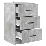 vidaXL Dulap de noapte Gri beton 38 x 38 x 66 cm Lemn compozit
