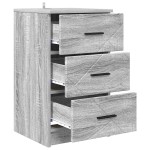 vidaXL Dulap de noapte sonoma gri 38 x 38 x 66 cm Lemn compozit