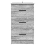 vidaXL Dulap de noapte sonoma gri 38 x 38 x 66 cm Lemn compozit