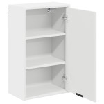 vidaXL Dulap de Baie Alb 39 x 23,5 x 65 cm Lemn compozit & Metal