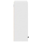 vidaXL Dulap de Baie Alb 39 x 23,5 x 65 cm Lemn compozit & Metal