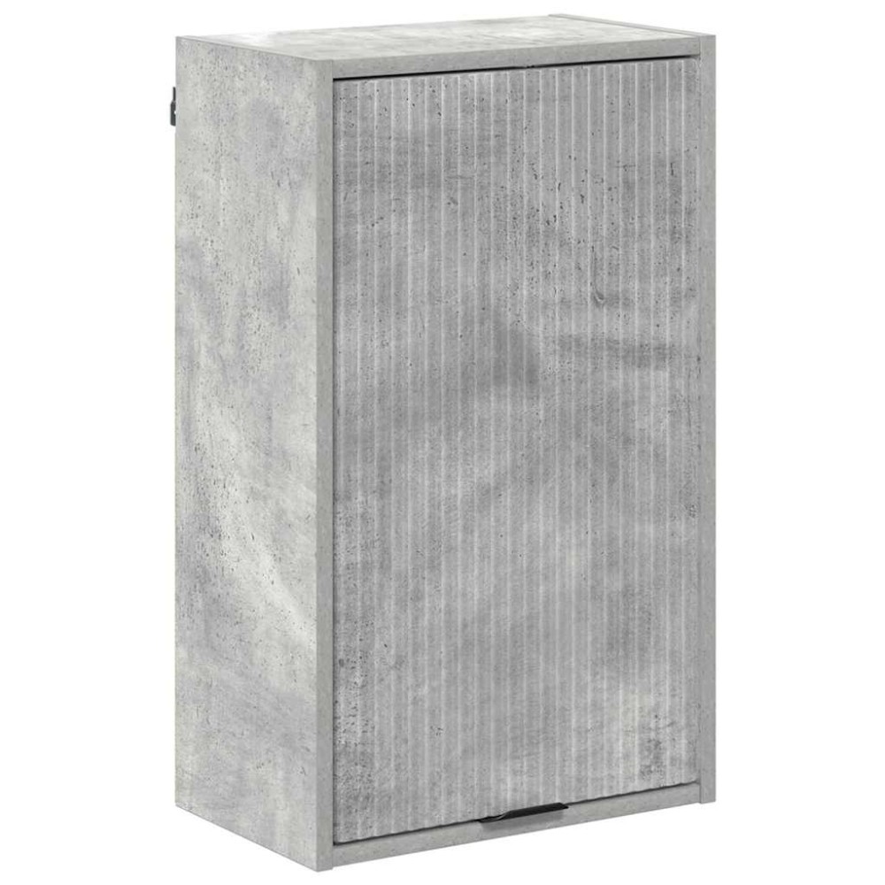 vidaXL Dulap de Baie Pe perete cu ușă Gri din beton 39 x 23,5 x 65 cm