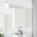 vidaXL Dulap de Baie Pe perete cu ușă Alb lucios 39 x 23,5 x 65 cm