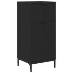 vidaXL Dulap de Baie Negru 39,5 x 36 x 88 cm Lemn compozit & Metal