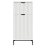 vidaXL Dulap de Baie cu sertar cu ușă Alb lucios 39,5 x 36 x 88 cm