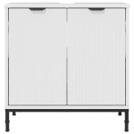 vidaXL Dulap pentru Chiuveta de Baie cu depozitare Alb foarte lucios