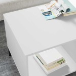 vidaXL Masă de cafea Alb 90 x 49 x 46 cm Lemn compozit