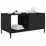vidaXL Masă de cafea Negru 90 x 49 x 46 cm Lemn compozit