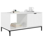 vidaXL Masă de cafea Alb foarte lucios 90 x 49 x 46 cm Lemn compozit