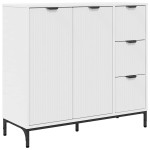 vidaXL Bufet cu sertar Alb 89.5 x 33 x 82 cm Lemn compozit