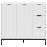 vidaXL Bufet cu sertar Alb 89.5 x 33 x 82 cm Lemn compozit