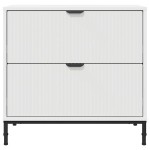 vidaXL Noptieră cu sertar Alb 63.5 x 36 x 61 cm Lemn compozit