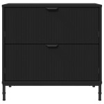 vidaXL Noptieră cu sertar Negru 63.5 x 36 x 61 cm Lemn compozit