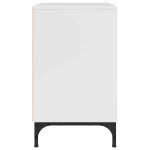 vidaXL Noptieră Alb foarte lucios 63.5 x 36 x 61 cm Lemn compozit