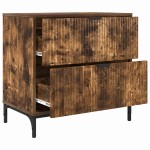 vidaXL Noptieră Stejar afumat 63.5 x 36 x 61 cm Lemn compozit