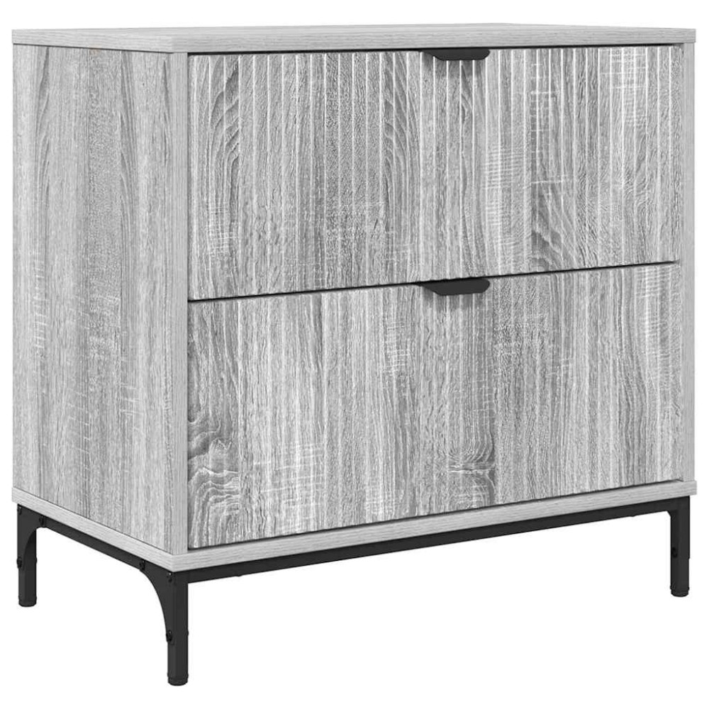 vidaXL Noptieră cu sertar sonoma gri 63.5 x 36 x 61 cm Lemn compozit