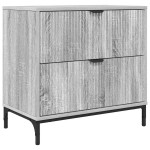 vidaXL Noptieră cu sertar sonoma gri 63.5 x 36 x 61 cm Lemn compozit