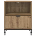 vidaXL Noptieră stejar artizanal 49 x 36 x 61 cm Lemn compozit