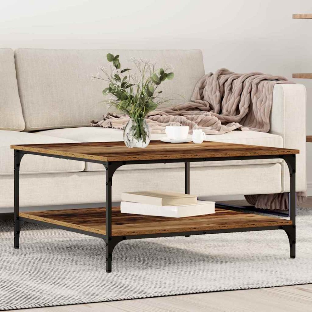 vidaXL Masă de cafea Lemn vechi 80 x 80 x 40 cm Lemn compozit