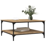 vidaXL Masă de cafea stejar artizanal 80 x 80 x 40 cm Lemn compozit