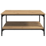 vidaXL Masă de cafea stejar artizanal 80 x 80 x 40 cm Lemn compozit