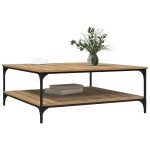 vidaXL Masă de cafea stejar artizanal 100 x 100 x 40 cm Lemn compozit