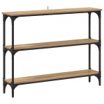 vidaXL Masă de consolă cu raft Stejar Artizanal 100 x 22,5 x 75 cm