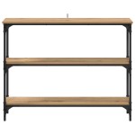 vidaXL Masă de consolă cu raft Stejar Artizanal 100 x 22,5 x 75 cm