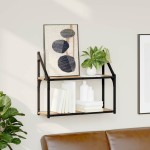 vidaXL Raft de perete stejar artizanal 60 x 21 x 51 cm Lemn compozit