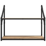 vidaXL Raft de perete stejar artizanal 60 x 21 x 51 cm Lemn compozit