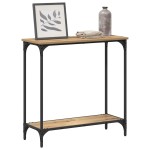 vidaXL Masă de consolă cu raft stejar artizanal 75 x 30.5 x 75 cm