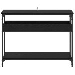 vidaXL Masă de consolă Stejar negru 100 x 29 x 75 cm Lemn compozit