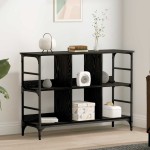 vidaXL Bufet Negru 102 x 32 x 73.5 cm Lemn compozit