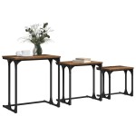 vidaXL Masă de Cafea cu Tăvi Lăsate 3 pcs Lemn vechi 50.5 x 35 x 53 cm