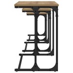 vidaXL Masă de Cafea cu Tăvi Lăsate 3 pcs stejar artizanal