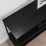 vidaXL Masă de consolă Stejar Negru 100 x 30 x 75 cm Lemn compozit