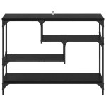 vidaXL Masă de consolă Stejar Negru 100 x 30 x 75 cm Lemn compozit