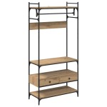 vidaXL Dulap cu raft stejar artizanal 89 x 39 x 184.5 cm Lemn compozit