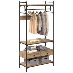 vidaXL Dulap cu raft stejar artizanal 89 x 39 x 184.5 cm Lemn compozit