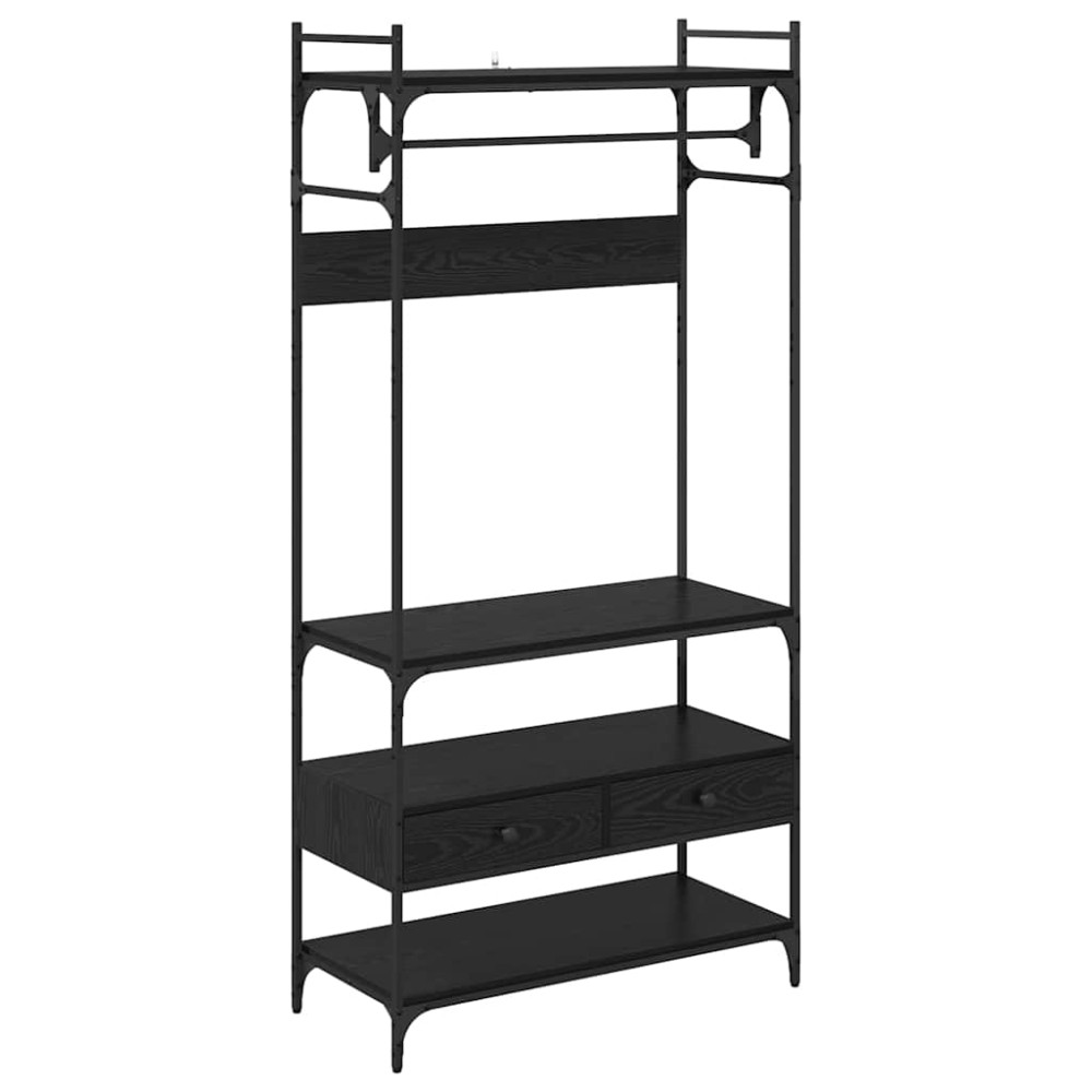 vidaXL Dulap cu sertar Stejar negru 89 x 39 x 184.5 cm Lemn compozit